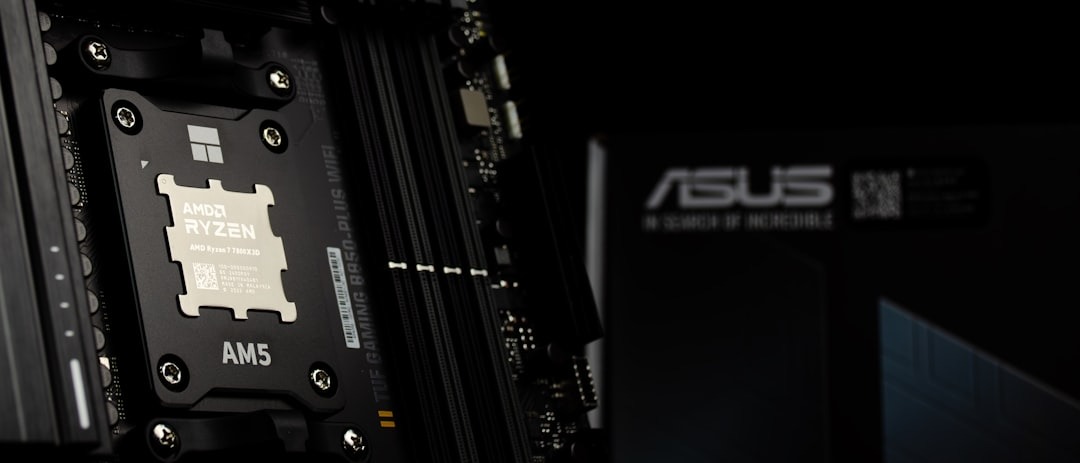 AMD Ryzen processor installed on a computer motherboard.